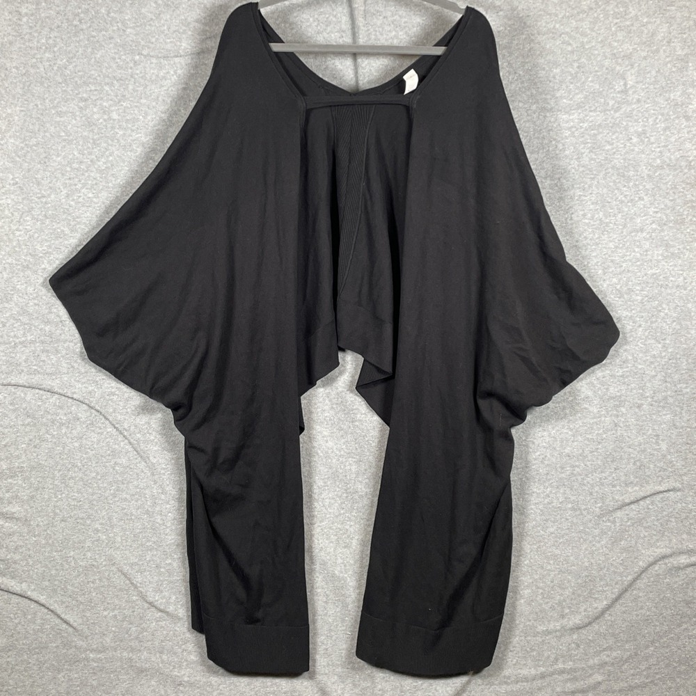 NWT Lululemon Free to Coast Wrap Black One Size Cotton Silk Cardigan Poncho - Picture 10 of 10